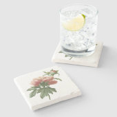  botanische roze stenen onderzetter (Zijkant)