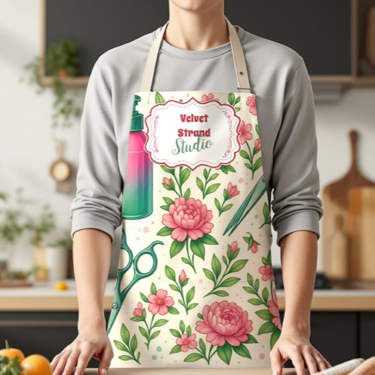 Botanische Roze Stylist Schoonheidszaak Schort