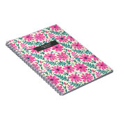 Botanische roze Waterverf Patroon Notitieboek (Rechterzijde)