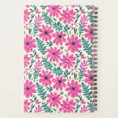 Botanische roze Waterverf Planner (Achterkant)