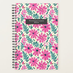 Botanische roze Waterverf Planner
