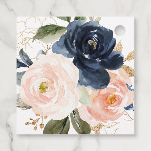 Botanische roze Waterverf Vrijgezellenfeest Bedankjes Labels (Achterkant)