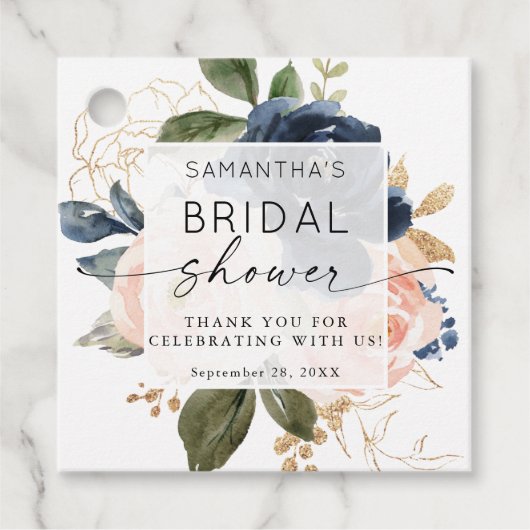 Botanische roze Waterverf Vrijgezellenfeest Bedankjes Labels (Voorkant)