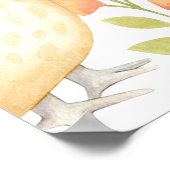 Botanische roze wilde Woodlanddieren Poster (Hoek)