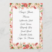 Botanische roze zomervruchten en Kaart van het Men (Voorkant)