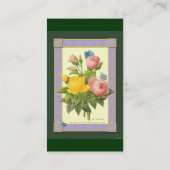 Botanische Rozen Aangepaste Visitekaartjes (Achterkant)