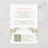 Botanische Rozen accommodatie QR Code Wedding Encl Informatiekaartje (Achterkant)