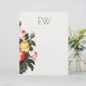 BOTANISCHE ROZEN EN VOGELS NEST LETTERHEAD BRIEFHOOFD (Staand voorkant)