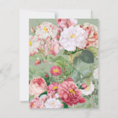  Botanische Rozen Groen & Roze Notitiekaartje (Achterkant)