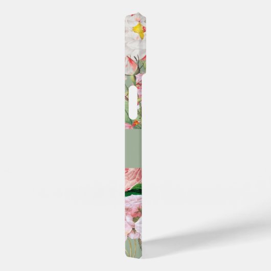 botanische Rozen Pastel Groen en Roze Case-Mate iPhone Case (Achterkant / Rechts)