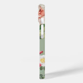 botanische Rozen Pastel Groen en Roze Case-Mate iPhone Case (Achterkant / Links)