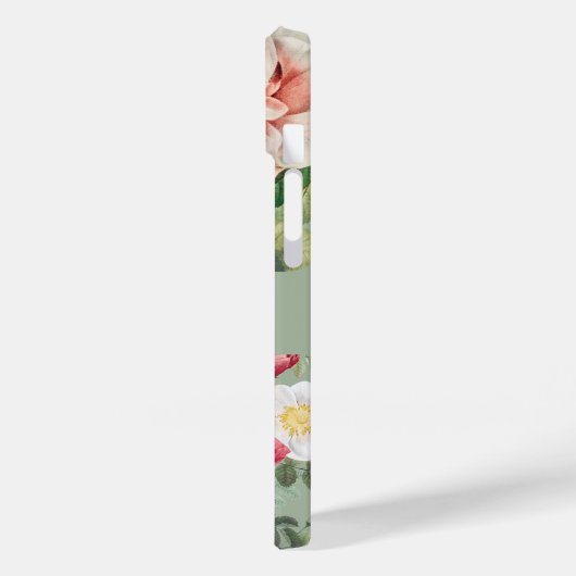 botanische Rozen Pastel Groen en Roze Case-Mate iPhone Case (Achterkant / Links)