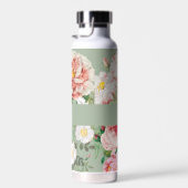  botanische Rozen Pastel Groen en Roze Waterfles (Rechts)