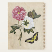  botanische rozen vlinderrups planner (Achterkant)