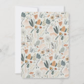  Botanische RSVP-kaart Mid-Century bruiloft Kaart (Achterkant)
