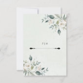 Botanische Rustieke Bloem RSVP Kaart (Achterkant)