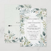 Botanische Rustieke Bloem RSVP Kaart (Voorkant / Achterkant)