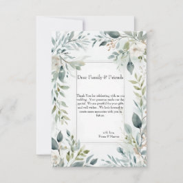 Botanische Rustieke Bloemen Bedankkaart