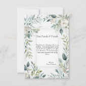 Botanische Rustieke Bloemen Dankkaart Bedankkaart (Voorkant)