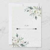 Botanische Rustieke Bloemen Huwelijksuitnodiging Kaart (Achterkant)