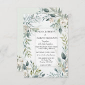 Botanische Rustieke Bloemen RSVP Kaart (Voorkant / Achterkant)