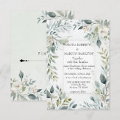 Botanische rustieke bloemen Save the Date Kaart (Voorkant / Achterkant)