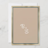 Botanische rustieke bos bloemen bruiloft kaart (Achterkant)