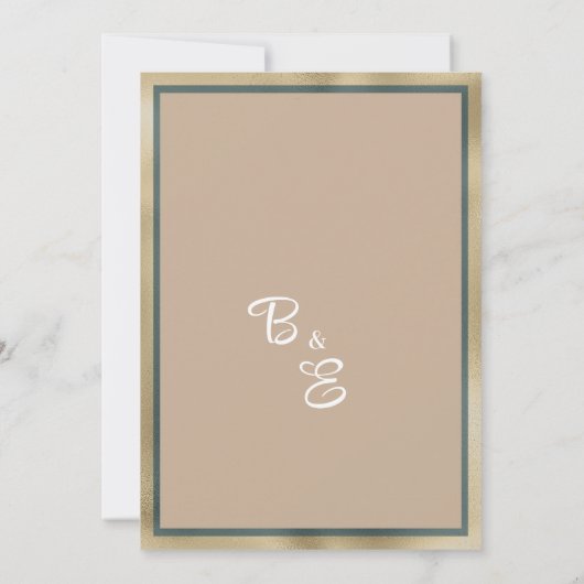 Botanische rustieke bos bloemen bruiloft kaart (Achterkant)