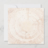 Botanische rustieke bruiloft hout gesneden plak bo kaart (Achterkant)