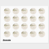 Botanische Rustieke Deegroller garde Chef Bakkerij Ronde Sticker (Vel)