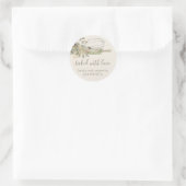 Botanische Rustieke Deegroller garde Chef Bakkerij Ronde Sticker (Tas)