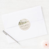 Botanische Rustieke Deegroller garde Chef Bakkerij Ronde Sticker (Envelop)