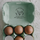  Botanische Rustieke Ei Karton Boerderij Rubberstempel