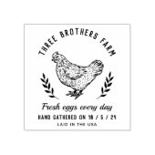 Botanische Rustieke Ei Karton Boerderij Rubberstempel (Afrduk)