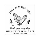  Botanische Rustieke Ei Karton Boerderij Zelfinktende Stempel (Design)