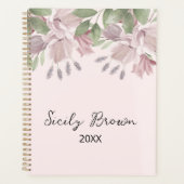 Botanische rustieke elegante waterverf gebladerte planner (Voorkant)