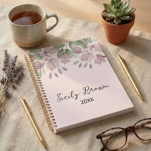 Botanische rustieke elegante waterverf gebladerte planner