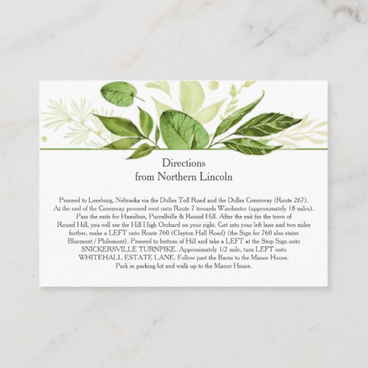 Botanische rustieke groen behuizing Kaarten (Achterkant)