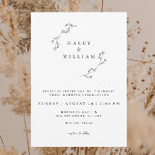 Botanische Rustieke Minimalistische Script Chic Cl Kaart