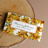 Botanische rustieke sinaasappel groene lelie trend visitekaartje