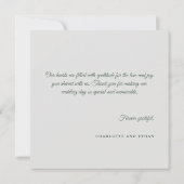 Botanische rustieke Waterverf bruiloft bedankkaart (Achterkant)