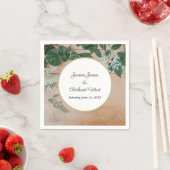 Botanische Rustisch Gold Lijst - Aangepast huwelij Servet (Insitu)