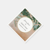 Botanische Rustisch Gold Lijst - Aangepast huwelij Servet (Hoek)