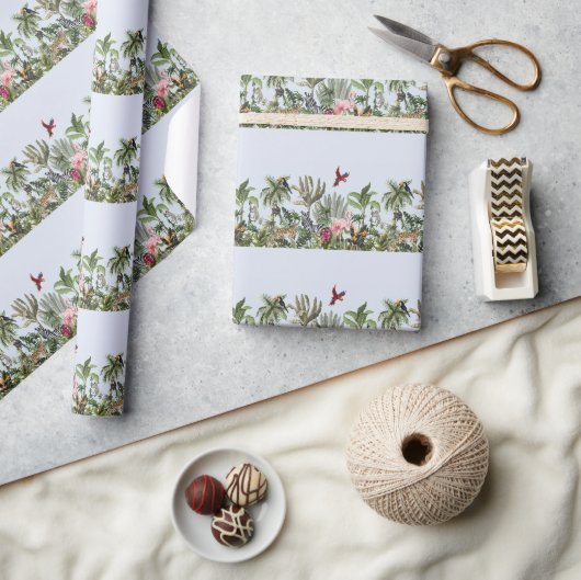 Botanische Safari Dieren Inpakpapier (Crafts)