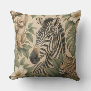 Botanische Safari Zebra Kussen