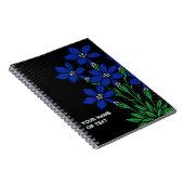 Botanische saffier: de Lentegentiaan Pop Art Notitieboek (Rechterzijde)