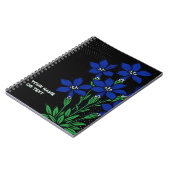 Botanische saffier: de Lentegentiaan Pop Art Notitieboek (Linkerzijde)