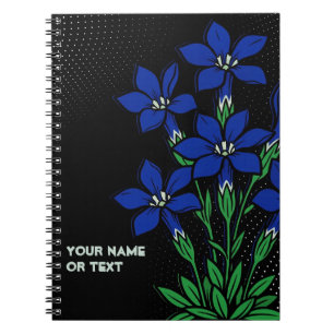 Botanische saffier: de Lentegentiaan Pop Art Notitieboek