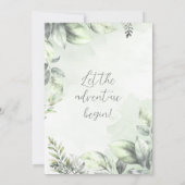 Botanische Sage Green Retirement Party Kaart (Achterkant)