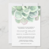 Botanische Sage Green Waterverf Succulent Wedding Kaart (Voorkant)
